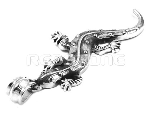 Oceľový prívesok jašterica